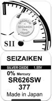 Батарейка SEIKO Seizaiken 377 (SR626SW, SR66, AG4), 1 штука