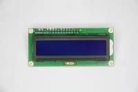 Символьный LCD дисплей 1602A, 16х2 знака, зеленый/синий, с I2C адаптером