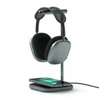 Satechi 2-in-1 Headphone Stand with Wireless Charger grey подставка под наушники