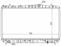 SGDW0004MTR SAT Радиатор Chevrolet Lacetti 04-13 / Daewoo Lacetti 04-09 / Chevrolet Nubira 04-13 / Rezzo 04-08