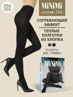 Колготки MiNiMi Cotone, 250 den, размер 2, черный