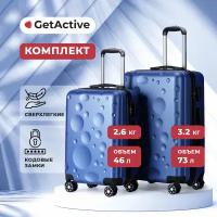 Комплект чемоданов GetActive Voyage Dark Blue (628-2-DB)