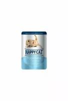 Happy cat Кусочки в соусе для котят с курицей и морковью 1002312, 0,100 кг (2 шт)