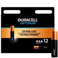 Aлкалиновые батарейки Duracell Optimum AAA LR03 12шт