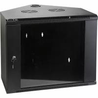 Шкаф настенный Lanmaster TWT-CBWTG-9U-6x6-BK, 9U, 600x600, черный