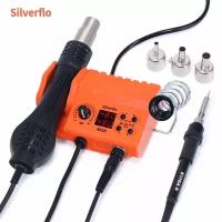 Паяльная станция Silverflo 882D с термофеном и цифровым дисплеем