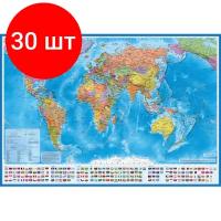 Globen Интерактивная политическая карта мира в тубусе 1:28 (КН046), 117 × 28 см