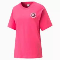 PUMA DOWNTOWN Relaxed Graphic Tee Glowing Pin