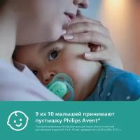 Светящаяся соска-пустышка Philips Avent ultra air night SCF376/01 с футляром для хранения и стерилизации, 2 шт, 18 мес +