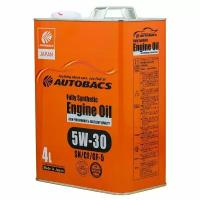 Масло моторное Autobacs Engine Oil 5w30 синтетическое, SN/CF/GF-5, универсальное, 4л, арт. A01508401