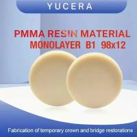 Стоматологический циркониевый блок Yucera PMMA Monolayer B1 98х12