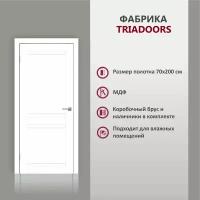 Дверь межкомнатная TRIADOORS L11, глухая, в комплекте, ПВХ, Сатин белый MODERN, МДФ, 70х200 см, 1 шт