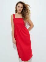 Zarina Льняное платье, цвет Красный, размер XL (RU 50), 3225000505-70