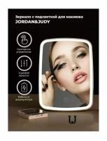 Зеркало косметическое настольное Jordan Judy LED Makeup Mirror с подсветкой (NV026), белый