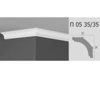 Плинтус потолочный П-05 /2000х35х35мм /Де-Багет/