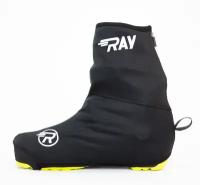 Чехлы на лыжные ботинки BootCover RAY черный, лого белый, черная молния (41-44 размер)