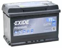 Аккумулятор автомобильный Exide Premium 77 А/ч 760 A обр. пол. EA770 Евро авто (278x175x190)