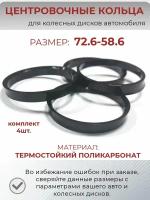 Центровочные кольца/проставочные кольца для литых дисков/проставки для дисков/ размер 72.6-58.6