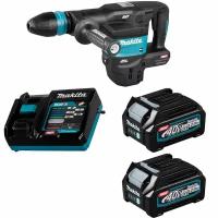 Молоток отбойный аккумуляторный 40В XGT - SDS-MAX - 9,4Дж, акк 2х2Ач и з/у, Makita HM001G02A201