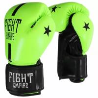 Перчатки боксёрские FIGHT EMPIRE, 14 унций, цвет салатовый ТероПром 4153956