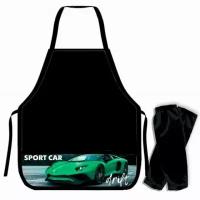 Пчелка Набор фартук и нарукавники для труда Green sport car