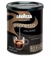 Кофе молотый Lavazza Espresso Italiano Classico жестяная банка, 250 г, банка