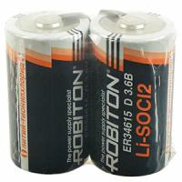 Специальная литиевая батарейка Li-SOCl2 Robiton ER34615-FT D с лепестковыми выводами 19000 мАч 3.6 В 1шт