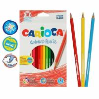 Карандаши цветные Carioca 18 цветов, грифель 3 мм, шестигранные, заточенные (41865)