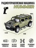 Радиоуправляемая машинка Hummer H2 (корпус металл, 1:24) 25020A-GREEN