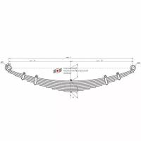 Рессора ЗИЛ-5301 задняя (12 листов) L=1565мм ЧМЗ 5301-2912012-02