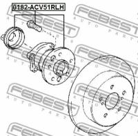 Ступица в сборе с подшипником, 0182ACV51RLH FEBEST 0182-ACV51RLH