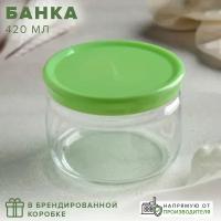Чешни Банка 420 мл. с зеленой пласт.крышкой