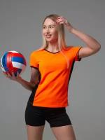 Футболка CroSSSport, размер 46, оранжевый, черный