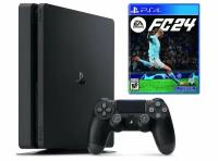 Игровая приставка Sony PlayStation 4 Slim 500 ГБ HDD, черный + FIFA 24