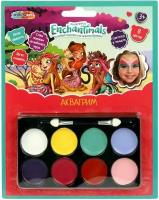 Набор карандашей аквагрим палетка ENCHANTIMALS 8 цветов, светится в темноте MULTI ART FACEPAINT-EN3