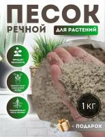 Песок 1 кг речной для растений мытый, желтый, экопродукт