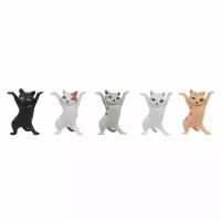 Фигурки-подставки танцующие кошки (комплект 5 разных окрасов)