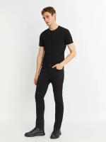 Утеплённые джинсы фасона Slim с флисом внутри, цвет Черный, размер 34