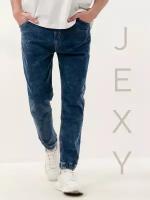 Джинсы мужские Джоггеры JEXY, цвет темно-синий, размер 50-52