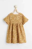 Платье H&M для девочек, цвет Желтый; размер 128