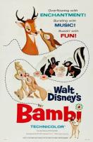 Плакат, постер на бумаге Бэмби (Bambi, 1942г). Размер 21 х 30 см