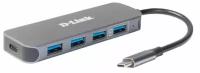 USB-хаб D-Link DUB-2340/A1A, grey