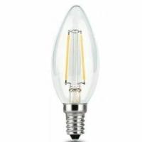 GAUSS Светодиодные лампы 103801105 Светодиодная лампа LED Filament Свеча E14 5W 420lm 2700К 1 10 50