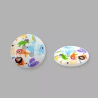 Пуговицы Magic Buttons 'Морские жители', 28L (18 мм), 2 прокола, пластик, 12 шт