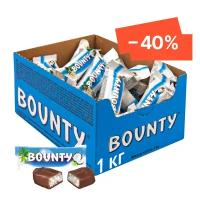 Конфеты Bounty с нежной мякотью кокоса, 1 кг, картонная коробка