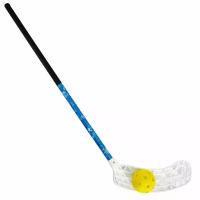 Клюшка Realstick KIDSCAMP, MR-KF-KC65L, для флорбола, 65см, +мяч, левый крюк, композит, чер-син