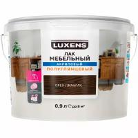 Лак Luxens мебельный орех, полуглянцевый, 0.99 кг, 0.9 л