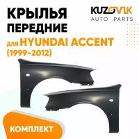 Крылья передние Hyundai Accent (1999-2012) комплект 2 штуки левое + правое