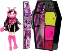 Кукла Draculaura Skulltimate Secrets Neon Frights Monster High Дракулаура шкаф с секретами