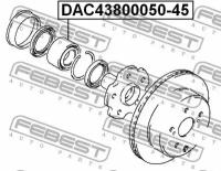 Подшипник задней ступицы, DAC4380005045 FEBEST DAC43800050-45